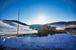 schneebedeckte Winterlandschaft foto