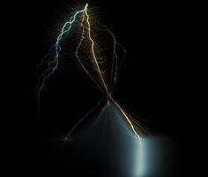 Hintergrund der elektrischen Ladung des digitalen Rendering-Beleuchtungsschlags foto