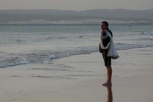 Strandangeln, traditionelles Angeln als Hobby foto