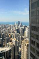 Blick auf die Skyline von Chicago foto