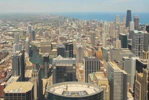 Blick auf die Skyline von Chicago foto