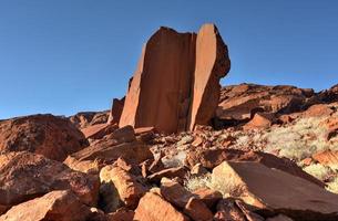 Buschmann-Felsgravuren - Namibia foto