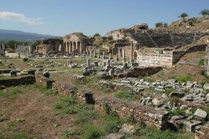 Theater der antiken Stadt Aphrodisias in Aydin, Türkei foto