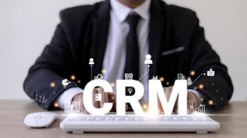 crm kundenbeziehungsmanagement business internet technologiekonzept. foto