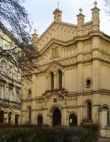 Tempel-Synagoge in der Miodowa-Straße, Kazimierz, dem historischen jüdischen Viertel von Krakau, im maurischen Stil erbaut. foto