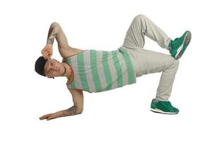 netter junger Mann Breakdancer foto