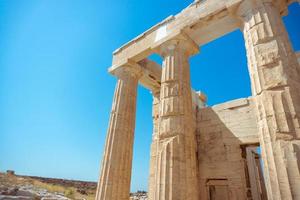 Nahaufnahme der antiken griechischen Ruinen foto