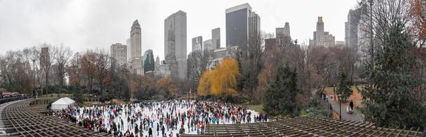 Wollman Eisbahn im Winter Central Park, New York City. foto