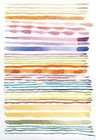 abstrakte Aquarelllinien Musterhintergrund. buntes Aquarell malte Pinselstriche auf weiß. foto