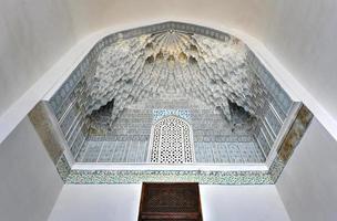 Gur-Emir-Mausoleum von Tamerlan und seiner Familie in Samarkand, Usbekistan. der Gebäudekomplex stammt aus dem 15. Jahrhundert. foto