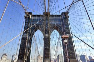 brooklyn-brücke, winter - new york city foto