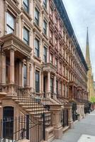 Brownstones im Harlem-Viertel von New York City. foto