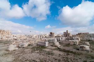 Römische Ruinen der Zitadelle - Amman, Jordanien foto