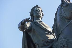 Denkmal des russischen Kaisers Peter des Großen, bekannt als der eherne Reiter in Sankt Petersburg, Russland foto