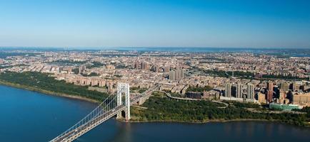 Luftaufnahme der George Washington Bridge, New York, New Jersey foto