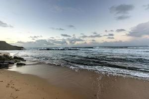 Playa Pena in San Juan, Puerto Rico bei Sonnenuntergang. foto