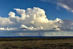 malerische landschaft von arizona mit blick auf den petrified forest nationalpark. foto