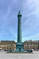 die place vendome säule in paris, frankreich foto