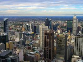 Melbourne, Australien - 18. März 2006 - Luftaufnahme der Skyline des zentralen Geschäftsviertels von Melbourne, Australien. foto