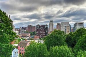 Luftaufnahme der Innenstadt von Providence, Rhode Island. foto