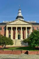 Maryland State Capital Building in Annapolis, Maryland am Sommernachmittag. Es ist das älteste State Capitol aus dem Jahr 1772, das kontinuierlich von der Gesetzgebung genutzt wird. foto