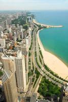 Skyline von Chicago und Blick auf die Goldküste foto