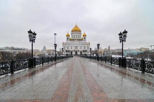 orthodoxe kirche christus der erlöser in moskau, russland im winter foto