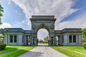 Waldrasenfriedhof in Buffalo, New York. Denkmäler, Mausoleen und Skulpturen ziehen seit über 150 Jahren Besucher an foto