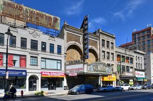 newark, nj - 21. september 2019 - historisches festzelt des paramount theaters an der market street in newark, new jersey. foto