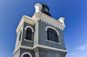 castillo san felipe del morro leuchtturm im schloss el morro. Es ist eine Zitadelle aus dem 16. Jahrhundert in San Juan, Puerto Rico. foto