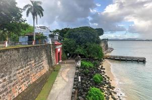 San Juan Gate in der Altstadt von San Juan, Puerto Rico. letzten Rest der ursprünglichen Tore der Stadtmauer. foto