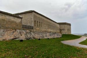 fort trumbull in new london, connecticut an der atlantikküste, erbaut im egyptian revival style im 19. jahrhundert. foto