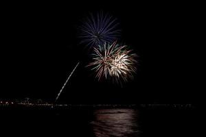 Coney Island Beach Feuerwerk foto