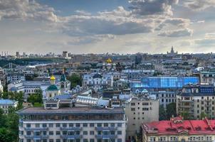 Panoramablick auf die Skyline der Moskauer Innenstadt in Russland. foto