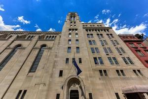 Temple Emanu-el war die erste reformierte jüdische Gemeinde in New York City und diente aufgrund ihrer Größe und Bekanntheit als Vorzeigegemeinde im Reformzweig des Judentums. foto