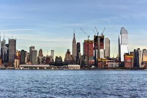 Skyline von New York City, gesehen von Weehawken, New Jersey. foto