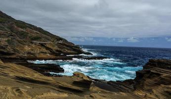 tropische Aussicht, Lanai Aussichtspunkt, Hawaii foto