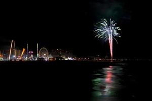 Coney Island Beach Feuerwerk foto