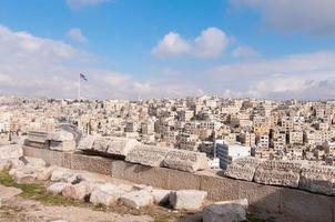 Römische Ruinen der Zitadelle - Amman, Jordanien foto