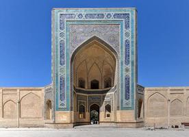 Kalyan-Moschee und großes Minarett des Kalon in Buchara, Usbekistan. foto