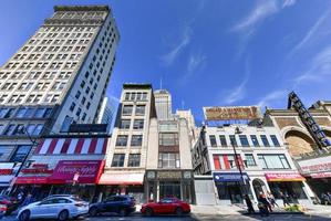 Newark, New Jersey - 21. September 2019 - United States Savings Bank hat die Bank auf der Market Street in Newark, New Jersey, geschlossen. foto