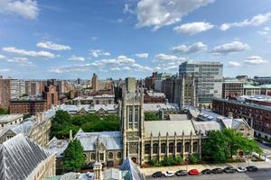 Luftbild von Morningside Heights in New York City. foto