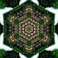 glänzender und hypnotisierender bunter Kaleidoskophintergrund foto