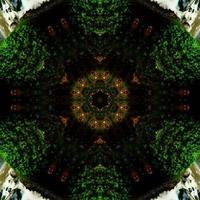 glänzender und hypnotisierender bunter Kaleidoskophintergrund foto