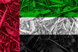 Flaggentextur der Vereinigten Arabischen Emirate als Hintergrund foto