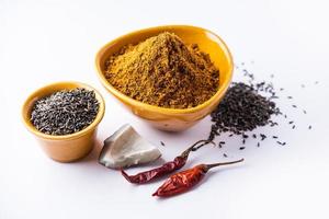 Karal- oder Karala-Chutney eine großartige Mischung aus Geschmack und Gesundheit, hergestellt aus Nigersamen. Maharashtrisches Rezept foto