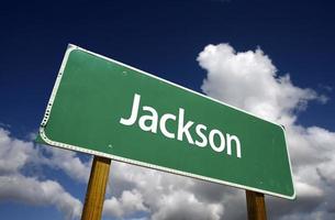 Jackson grünes Straßenschild foto
