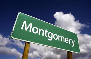 Montgomery grünes Straßenschild foto