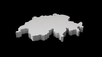 schweiz 3d-karte geographie kartographie und topologie blaue oberfläche 3d illustration foto