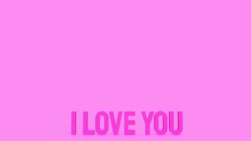 ich liebe dich rosa text für liebe oder urlaubskonzept 3d-rendering foto